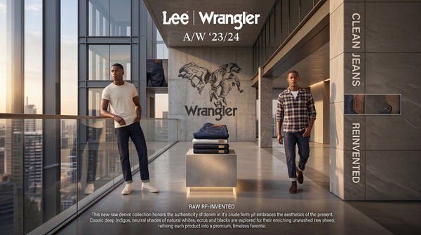LEE WRANGLER CLEAN JEANS REINVENTED AW 23-24